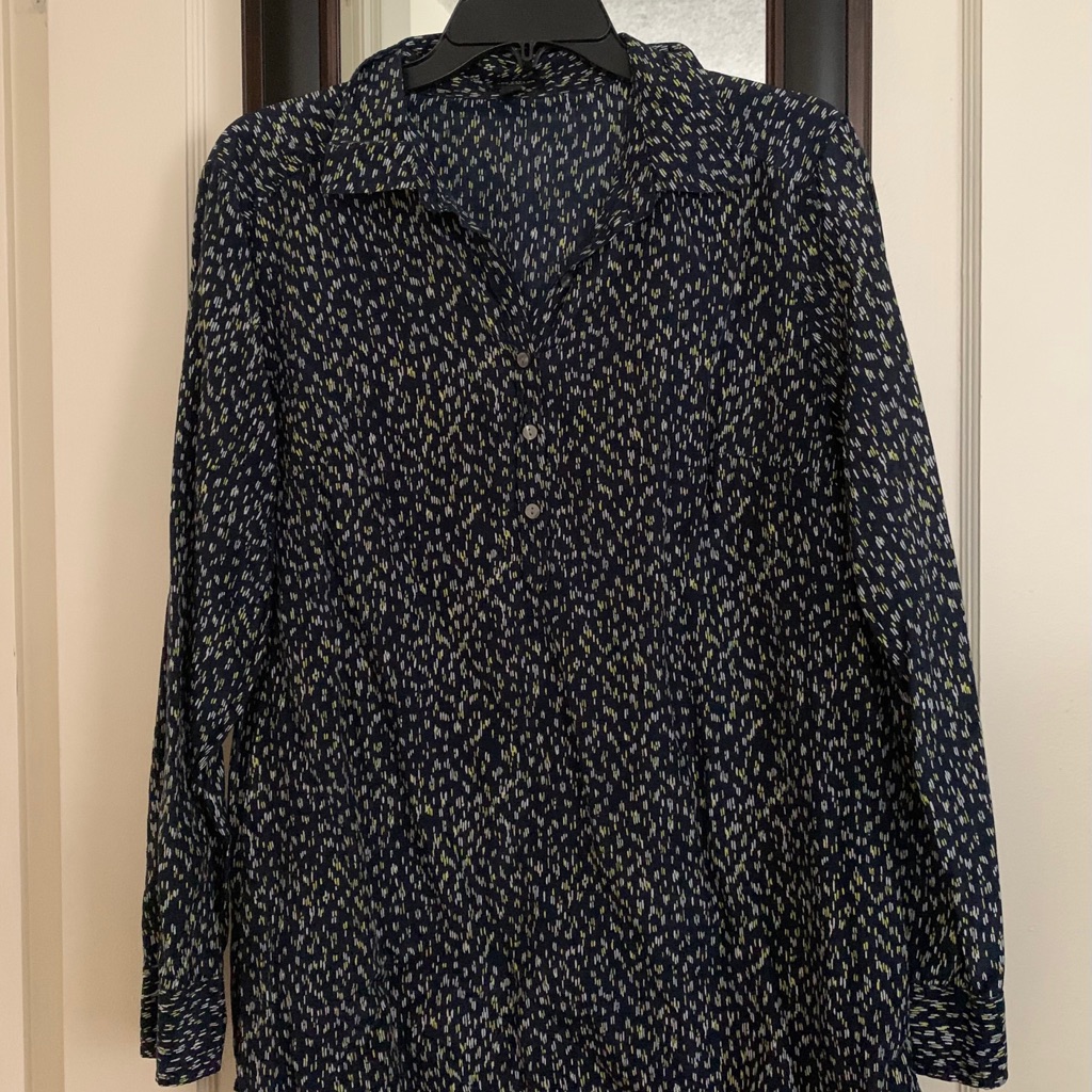 Button Down Navy Top